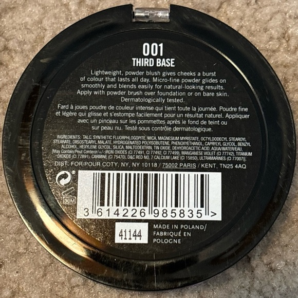 Rimmel Maxi Blush Powder Blush, 001 Third Base. Lightweight, Long Lasting, New - Picture 6 of 12